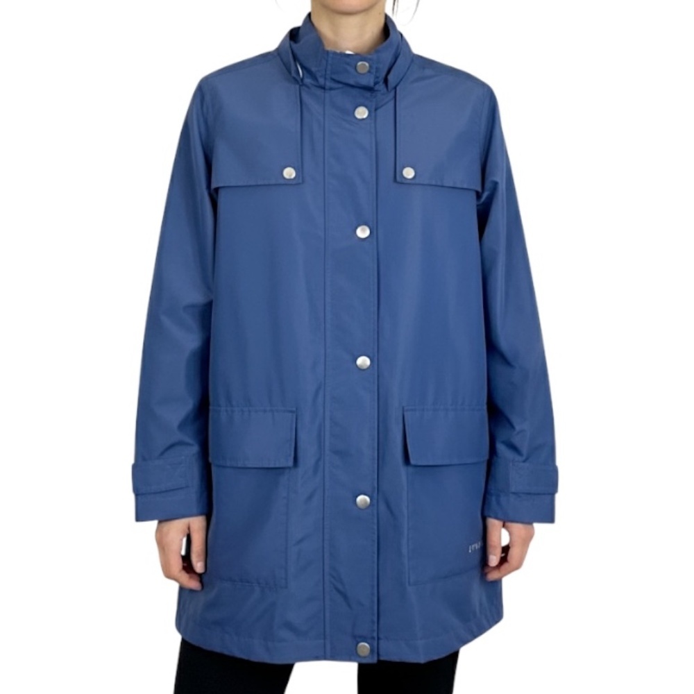 ETAGE Denmark blue boxy wind resistant waterproof lightweight rain jacket S